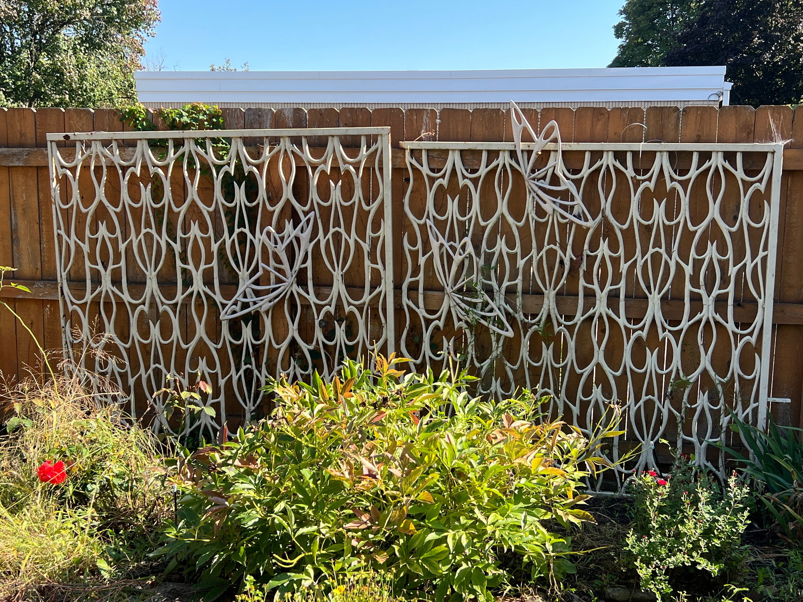 Large Midcentury Metal Wall Breezeblock Wall Plant Trellis (1 of 3)