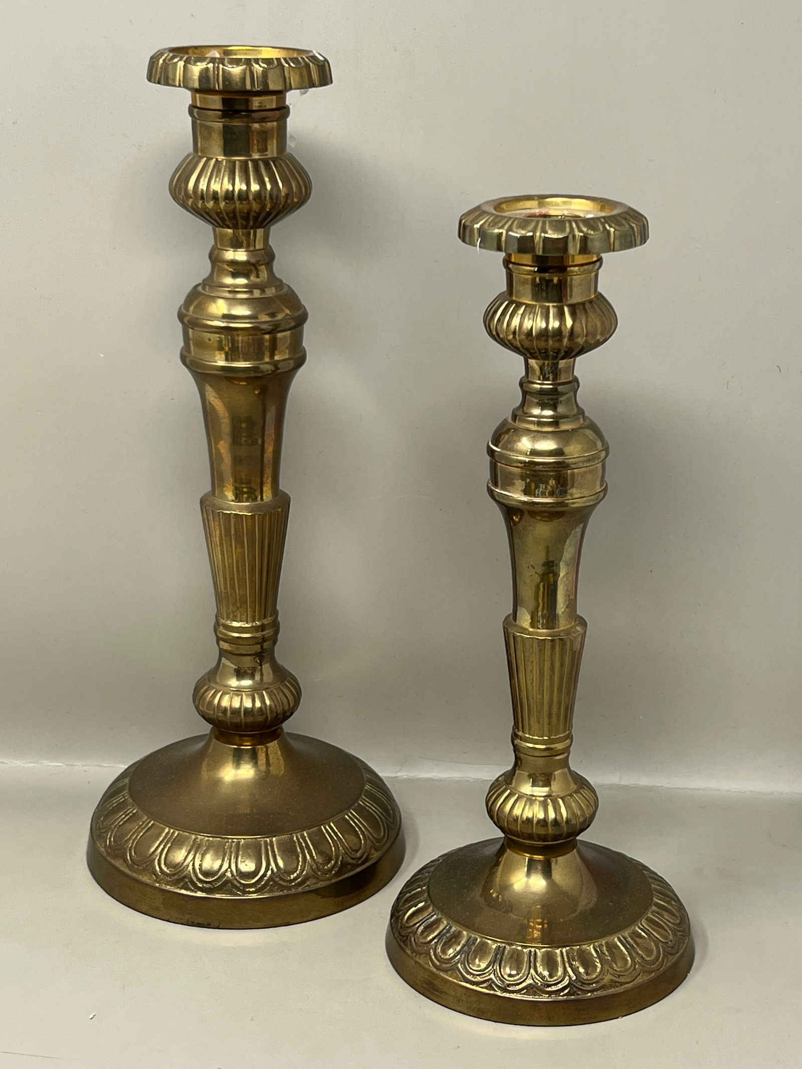 Heavy Brass Candlestick Pair with Original Tags (1 of 12)