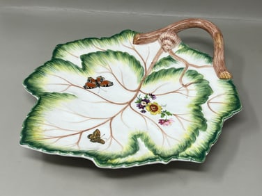 Jeanne Reed Italian Majolica Ceramic Leaf Plate