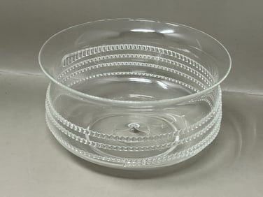 Juliska "Amalia" Art Glass Notched Swirl Catchall Bowl