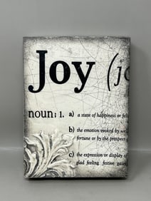 Signed Sid Dickens Memory Block Tile  "Joy" (T350) Retired Vintage