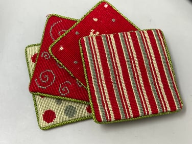 Handwoven Premium Christmas Coasters, As Found