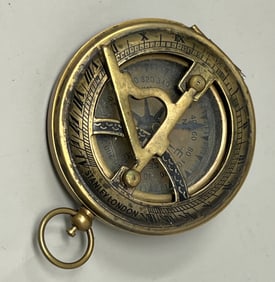 Antique Stanley London Maritime Sundial Compass Navigational Tool