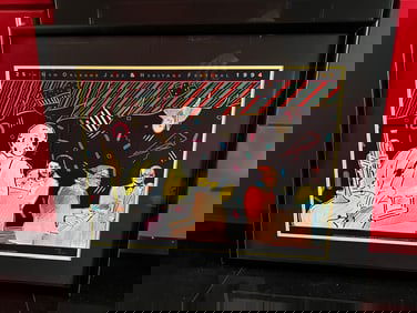 Peter Max Designed New Orleans Jazz & Heritage Festival Framed Art Poster