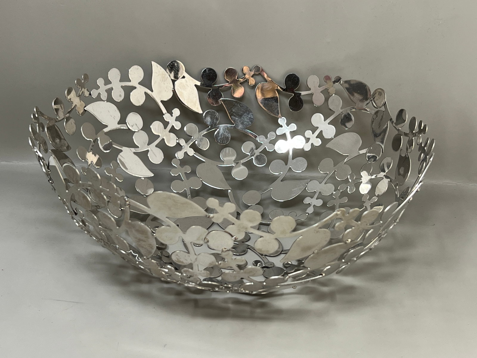 Fused Metal Decorative Fruit Bowl: Each piece is soldered