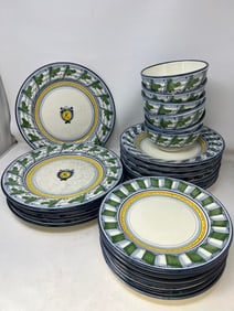 Artist Made Italian Pottery Rampini Radda Dish Set