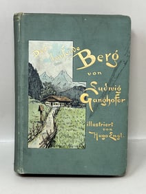 Antique German Novel De Laufende Berg Ludwig Ganghofer