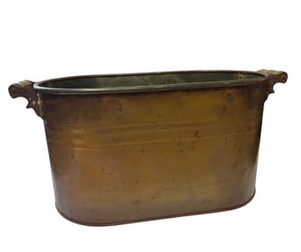 Antique Solid Copper Boiler Wash Tub Pot