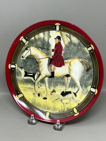 Toyo Trading Handpainted Hunt Scene Porthole Plate