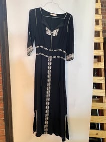 Sz 4 Tory Burch Maxi Dress with Tassels