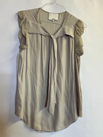 Sz 6 3.1 Phillip Lim Silk Trimmed Blouse