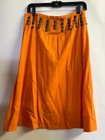 Sz 2 Tory Burch Metal Embellished Cotton Skirt