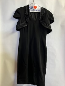 Sz 42 Alexander McQueen Faux Shrug Jacket Cocktail Dress