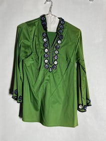 Sz XS Rungolee Beaded Embellished Tunic Top