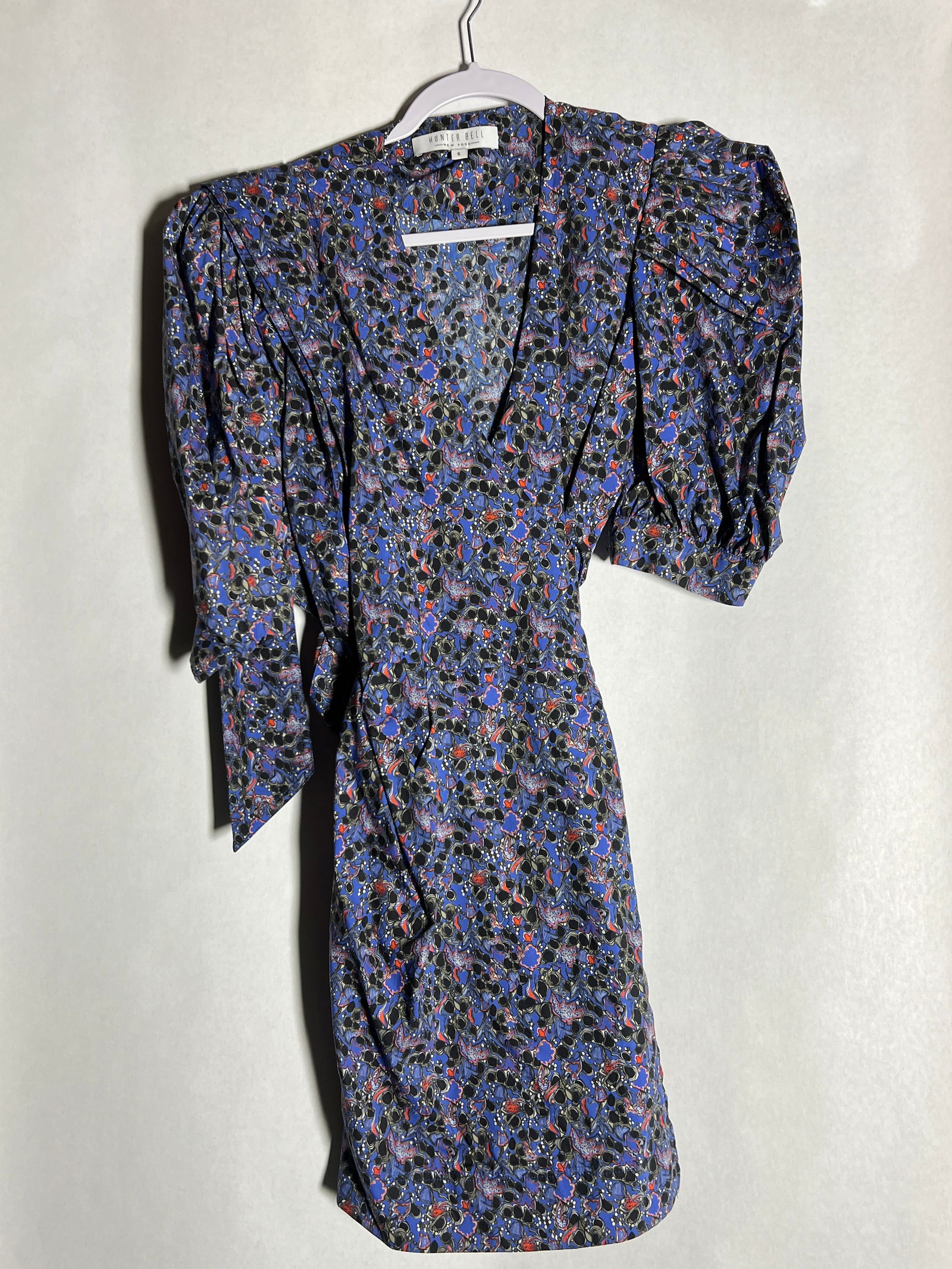 Sz S Hunter Bell New York Cotton Wrap Dress: Long Sleeved