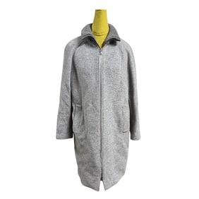 Theory Sz P Wool Blend Coat w Sweater Collar