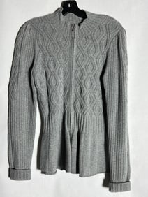 Sz M La Vie Rebecca Taylor Peplum Knit Sweater