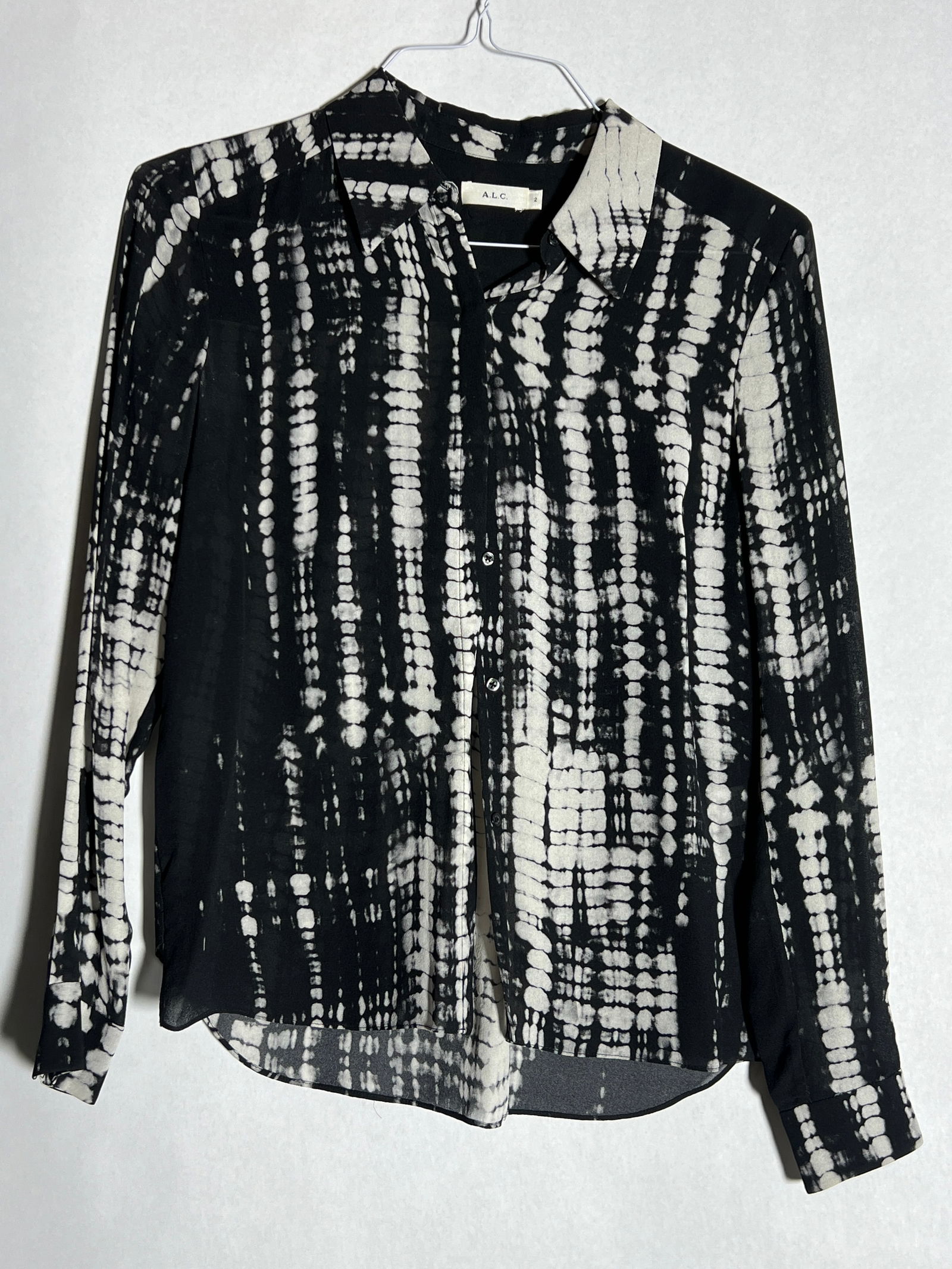 Sz 2 ALC 100% Silk Blouse (1 of 4)