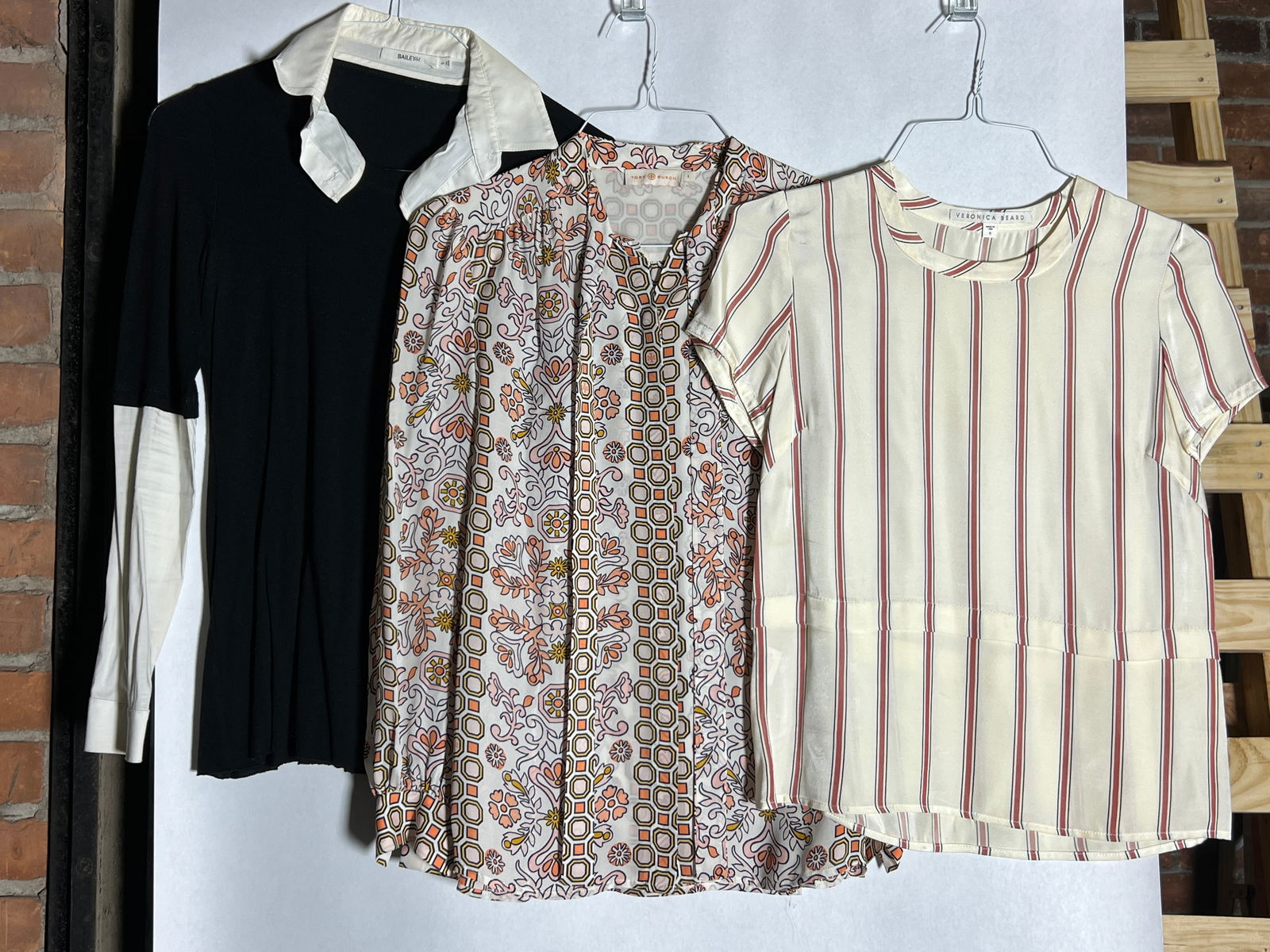 Sz S-M Veronica Beard, Tory Burch, Bailery44 Blouses (1 of 8)