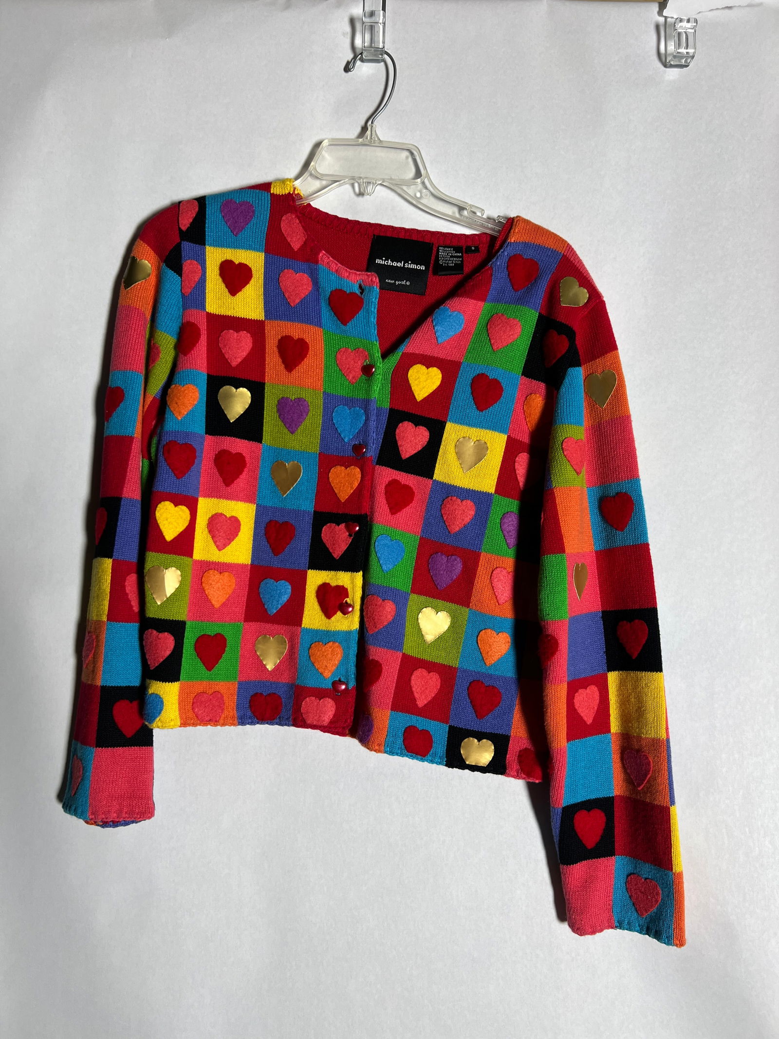 Sz S Michael Simon New York Whimsical Hearts Sweater (1 of 3)