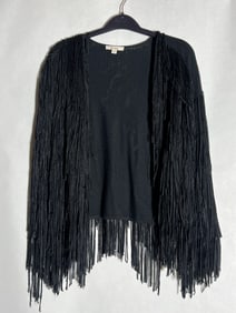 Sz S Ella Moss Fringe Sweater
