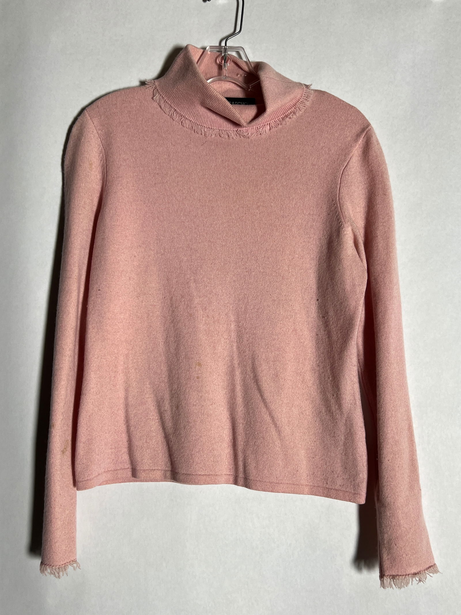 Sz M Magaschoni 100% Cashmere Sweater: has some staining