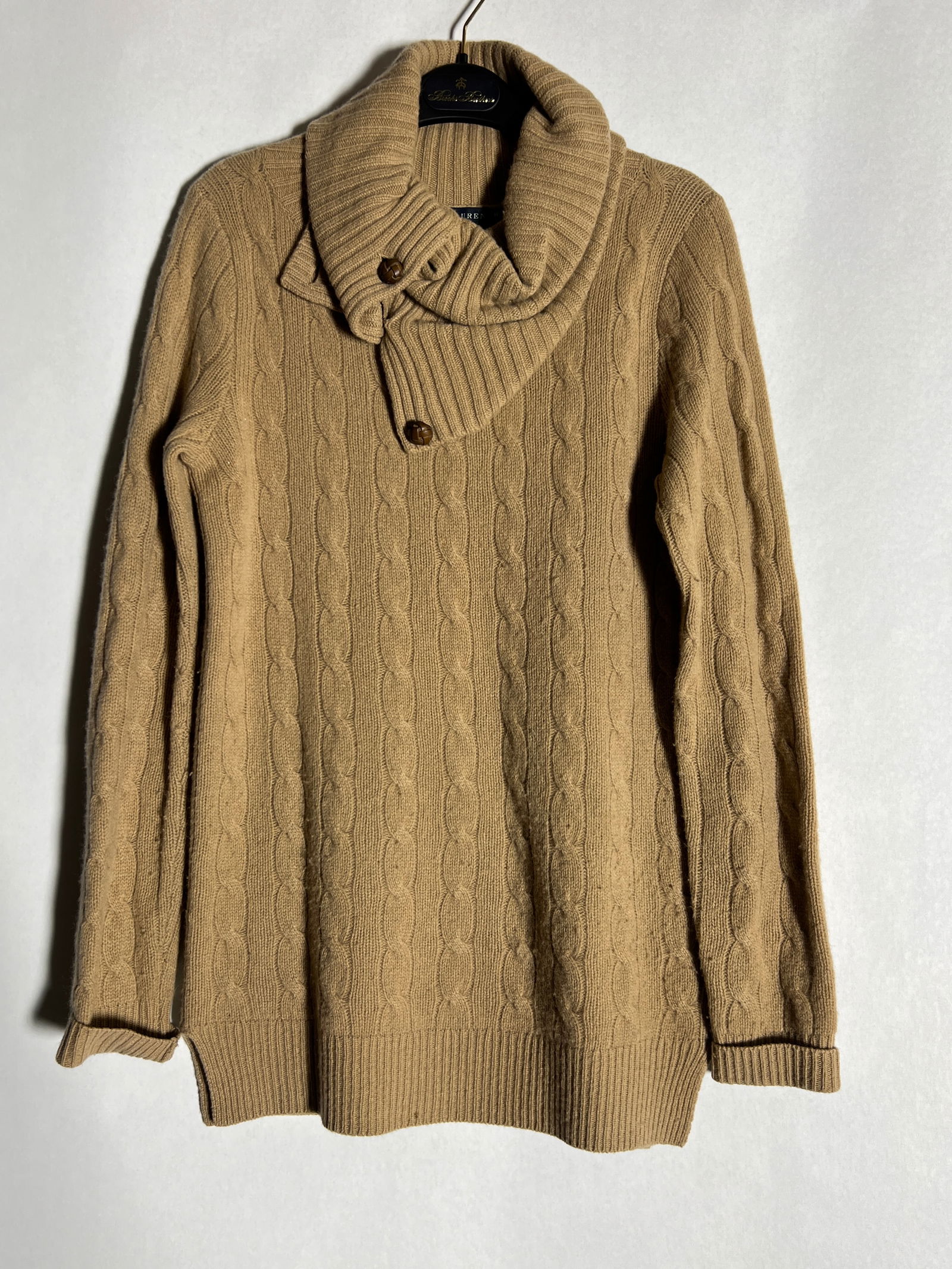 Sz M Ralph Lauren Wool Cashmere Blend Cowlneck Sweater (1 of 4)