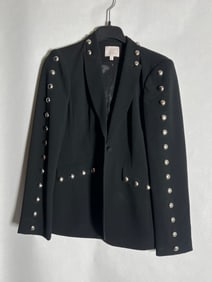 Sz 2 Cinq a Sept Nailnead Embellished Blazer