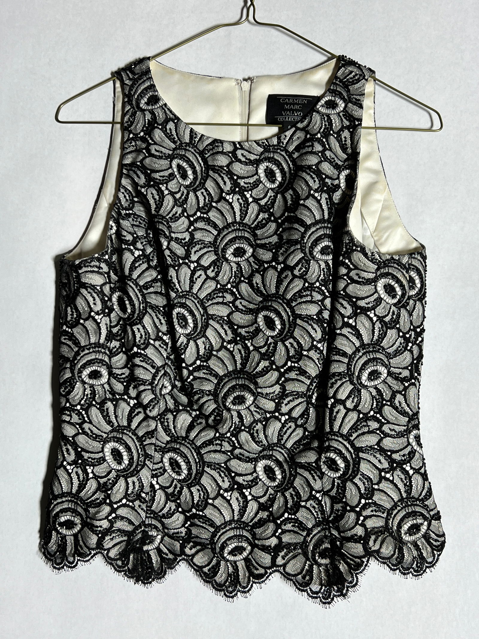 Sz 6 Carmen Marc Valvo Beaded Evening Top (1 of 5)