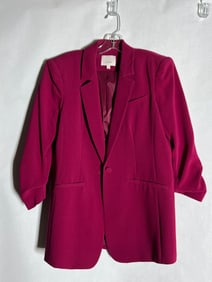 Sz 4 Cinq a Sept Stretch Knit Blazer Hot Pink