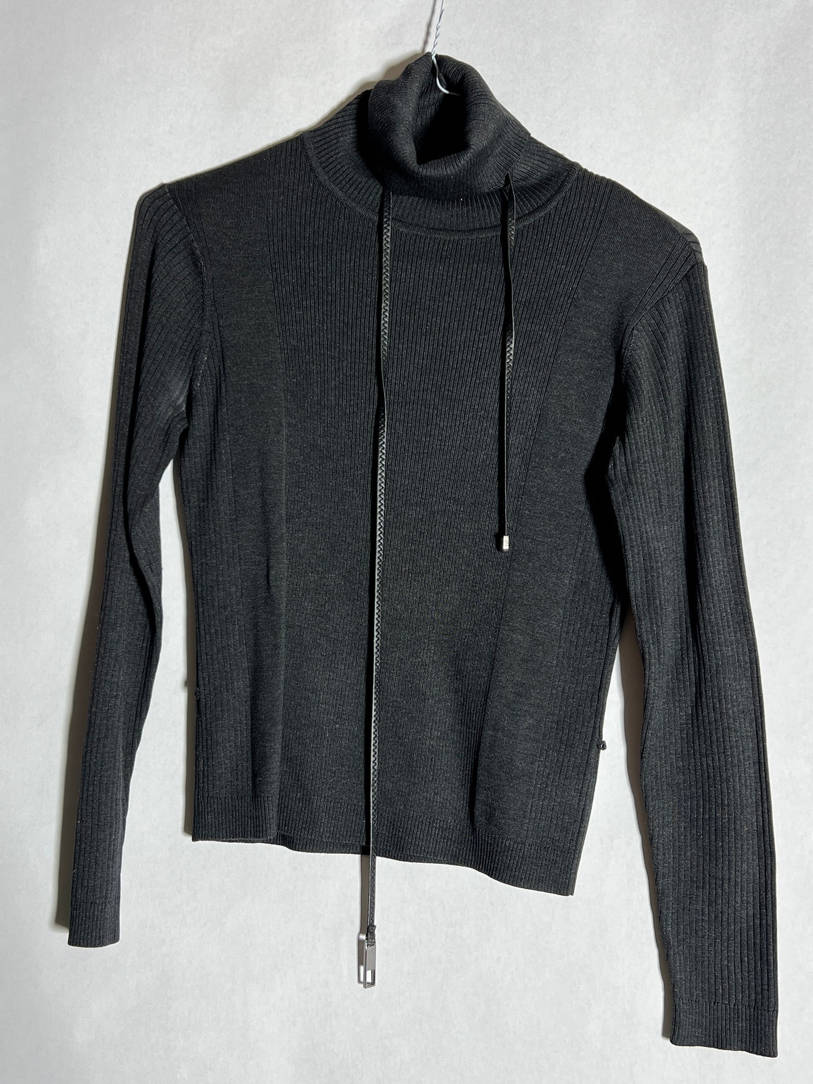 Sz S Carlisle Silk Blend Stretch Knit Belted Sweater: has belt loops