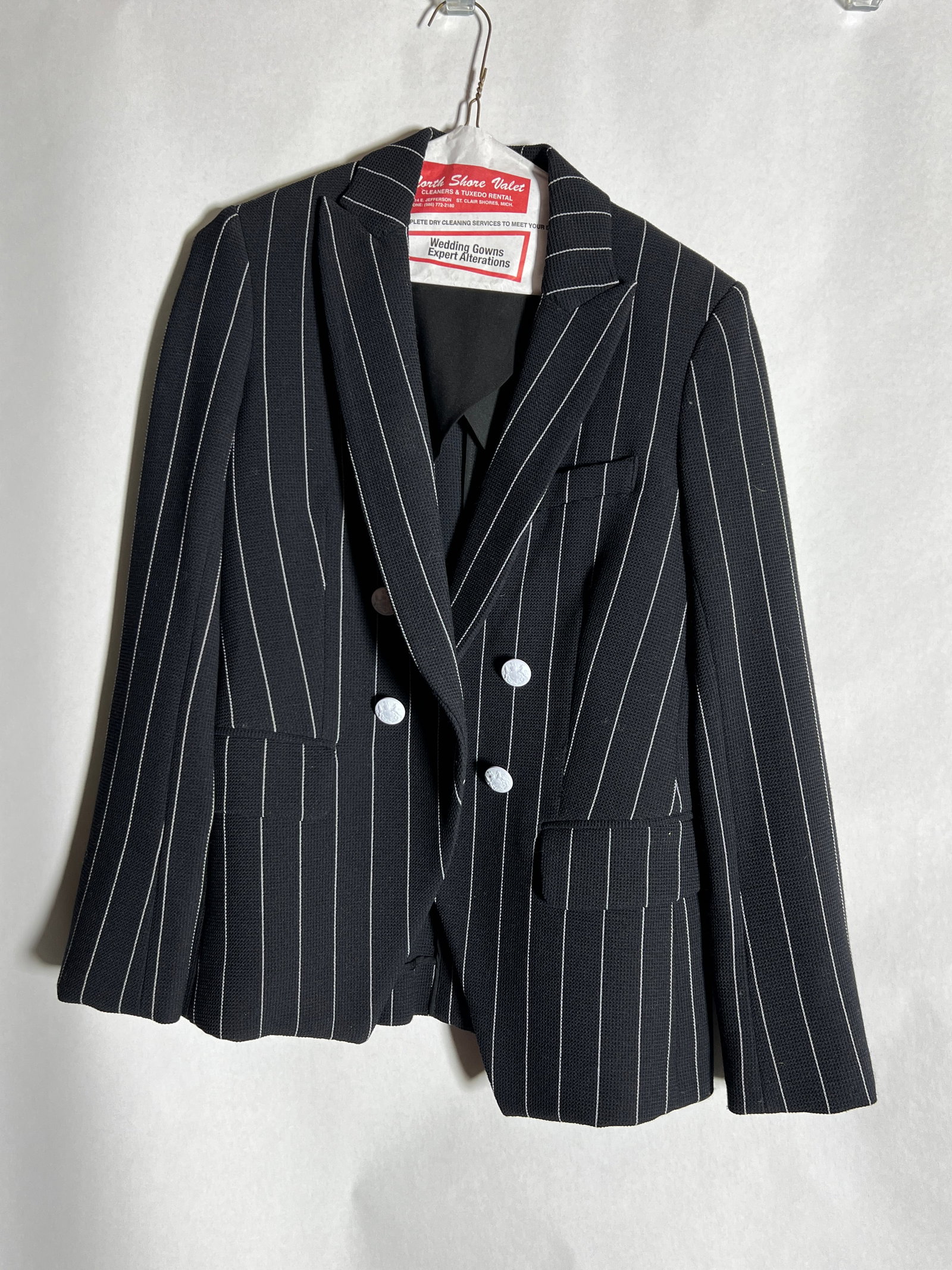 Sz 4 Veronica Beard Stretch Waffle Knit Blazer: Striped