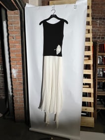 Sz 6 Lillie Rubin Silk Drop Waist Evening Gown