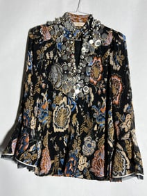 Sz 0 Tory Burch Embellished Tunic Blouse