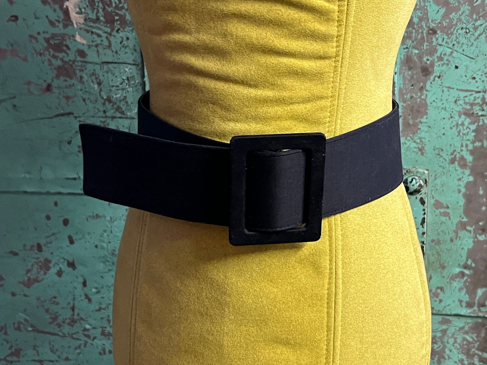 Sz S YSL Yves Saint Laurent Dupioni Silk on Leather Designer Belt (1 of 4)