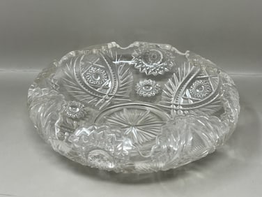 Brilliant Cut Crystal Footed Bowl
