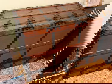 Rare Antique Traveling Performer's Trunk Chest