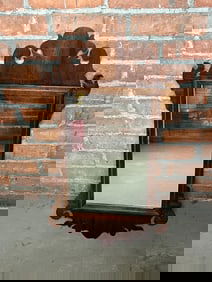 1800s Chippendale Style Wood Wall Mirror