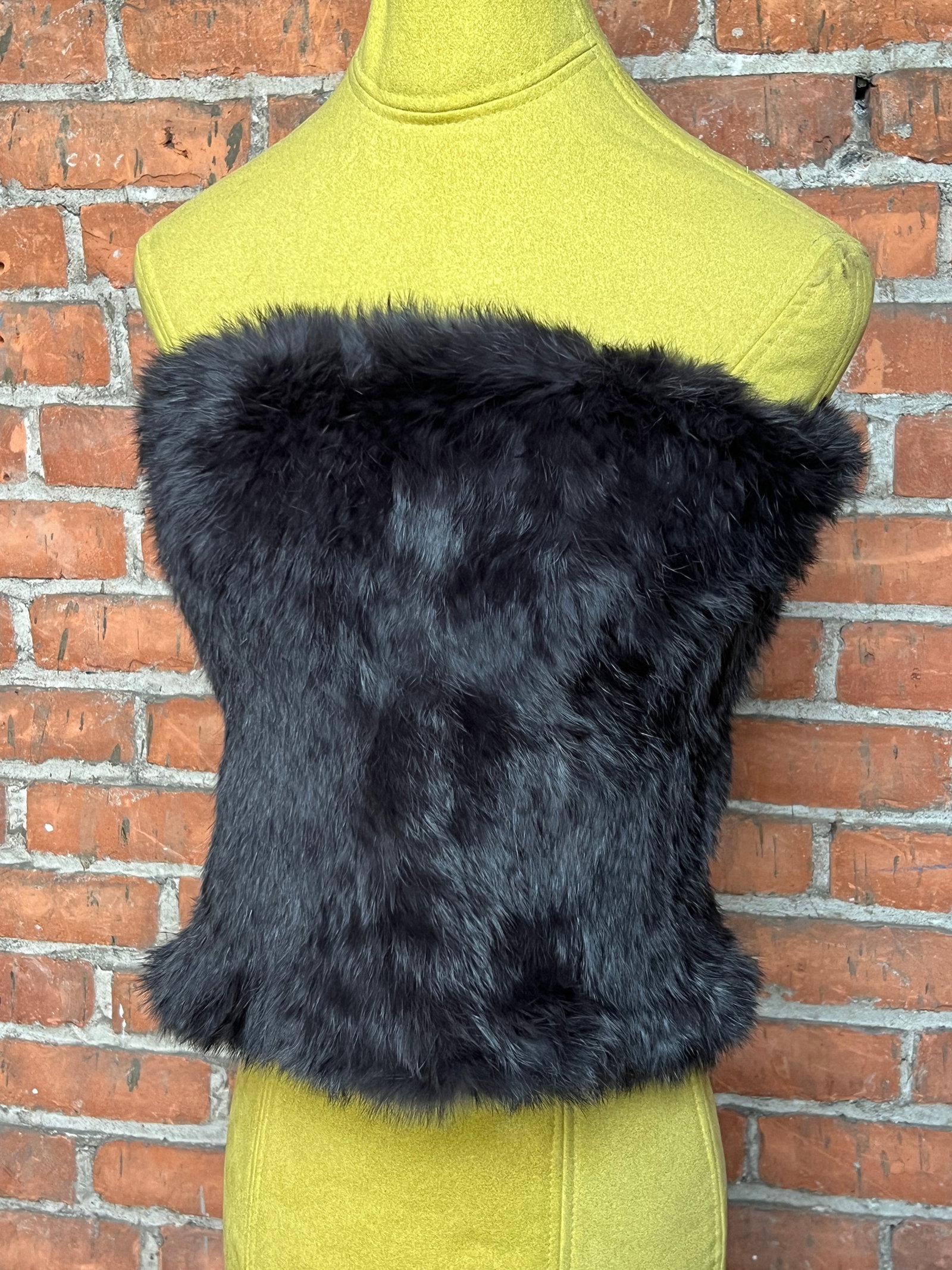 Yves Saloman Rabbit Fur Scarf or Tube Top if you're gutsy: stretch knit rabbit fur