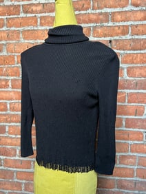 Sz S Carlisle Silk Knit Beaded Sweater