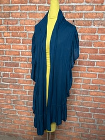 Magaschoni Cashmere Blend Ruffle Shawl Sweater Scarf