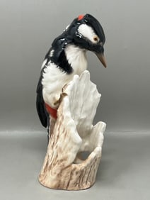 Goebel Vintage Porcelain Great Spotted Woodpecker Figurine