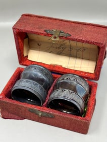 Antique Victorian Silverplate Napkin Rings with Provenance
