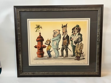 Hand-colored Artist Signed Numbered Etching Curt Frankenstein The Slow Poke