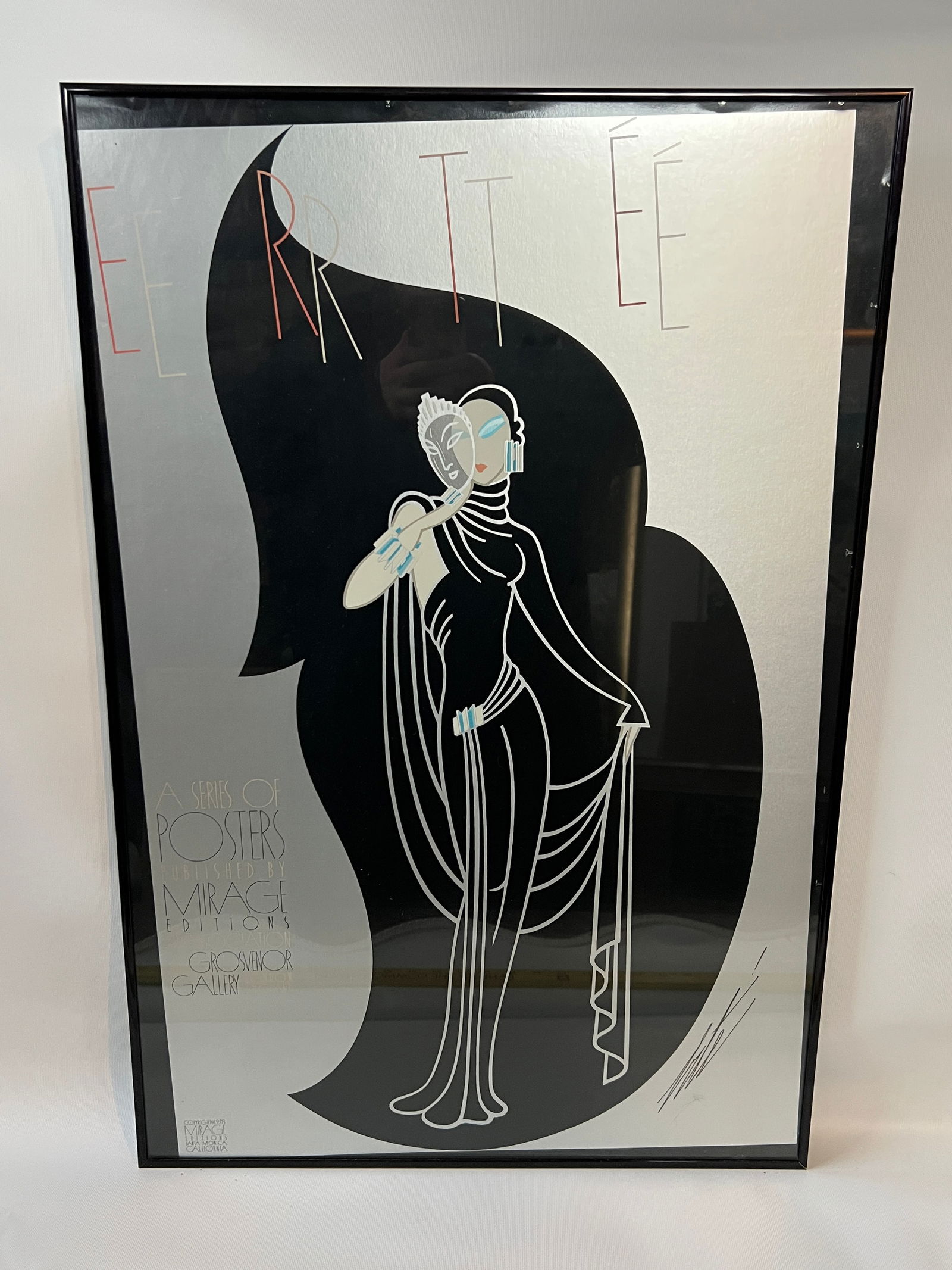 Erte Framed Poster Mirage Editions Grosvenor Gallery: C. 1978