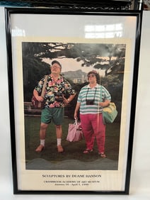 c. 1990 Duane Hanson Lifelike Sculptures Cranbrook Exhibit Poster