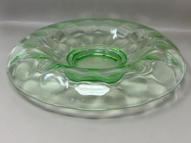 Depression Era Green Glass Console Bowl