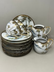 Vintage Japanese Porcelain Teacups Sauces Cream Sugar