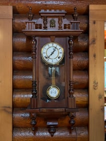 Antique Victorian Carved Wall Clock