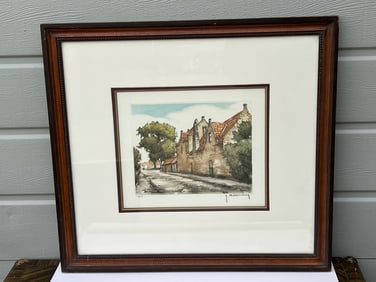 Hebblelieck Signed Numbered Vintage Etching Print